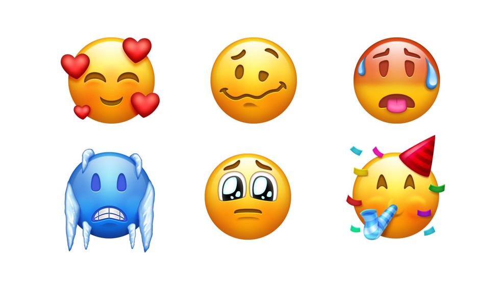 Novos emojis de expressões (Foto: Reprodução/Emojipedia)