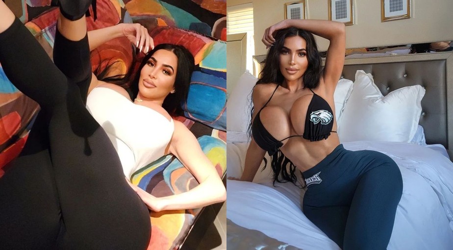 Christina Ashten Gourkani, sósia de Kim Kardashian, nas redes sociaiss
