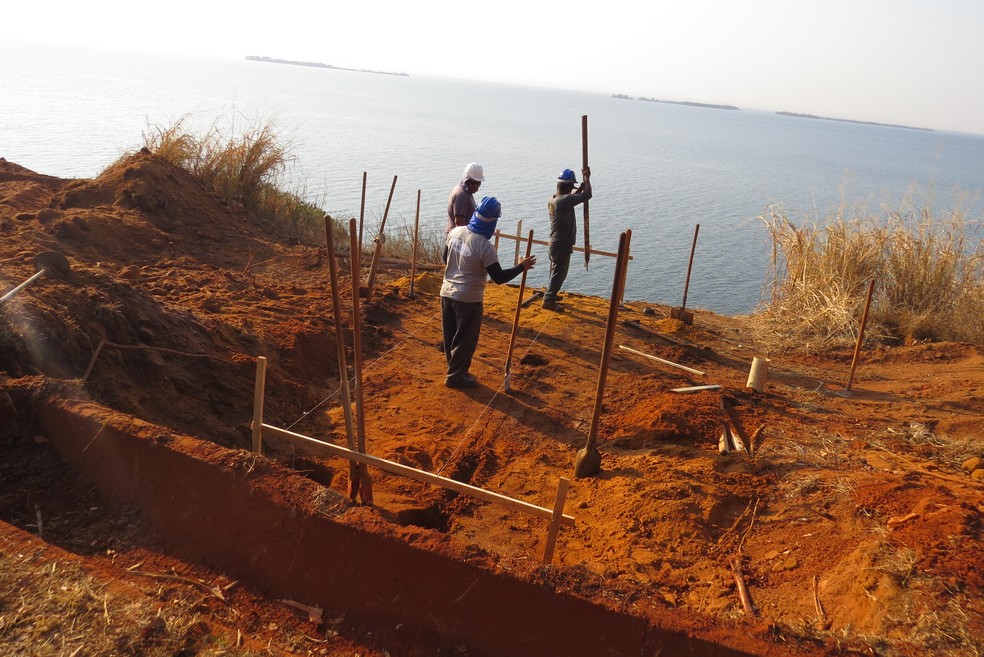 Prefeitura de Presidente Epitácio iniciou a obra de melhoria na orla fluvial — Foto: Prefeitura de Presidente Epitácio