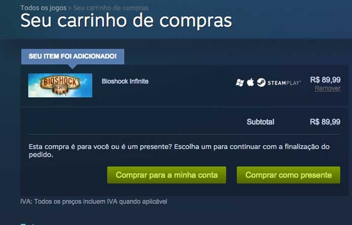 BioShock Infinite no Steam (Foto: Reprodução/Felipe Vinha)
