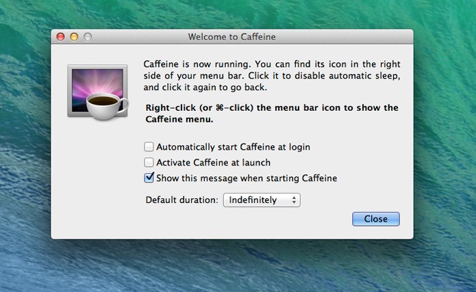 Caffeine app for the mac