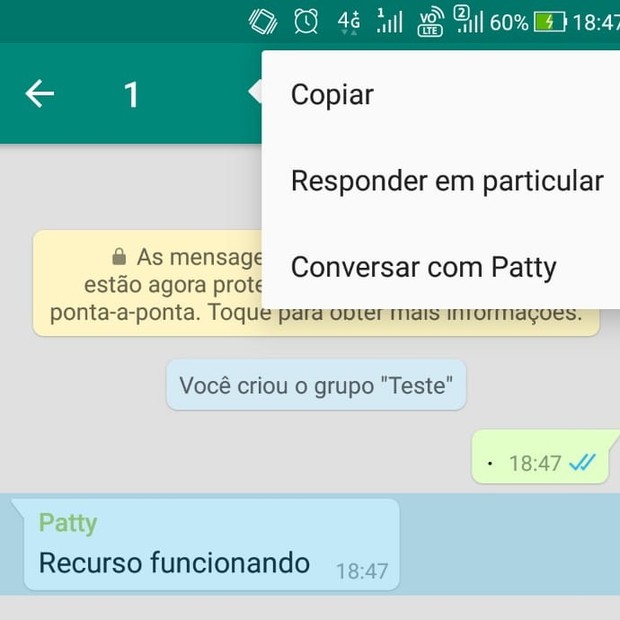 Grupo particular no WhatsApp - Humordido