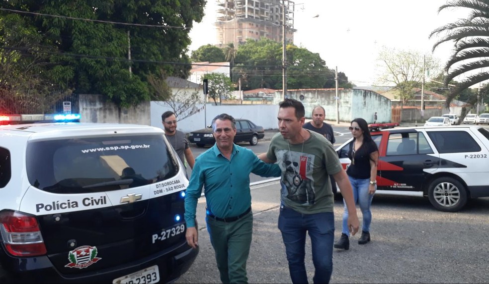Carlos Aymar foi preso em Araçariguama — Foto: Arcílio Neto/TV TEM