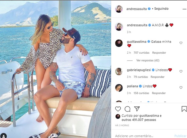 Andressa Suita e Gusttavo Lima (Foto: Reprodução/Instagram)