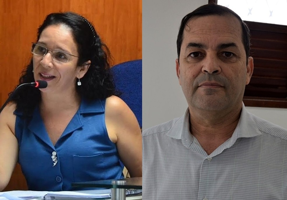 Iolanda Barbosa e Paulo Roberto Diniz são investigados na Operação Famintos — Foto: Montagem/G1