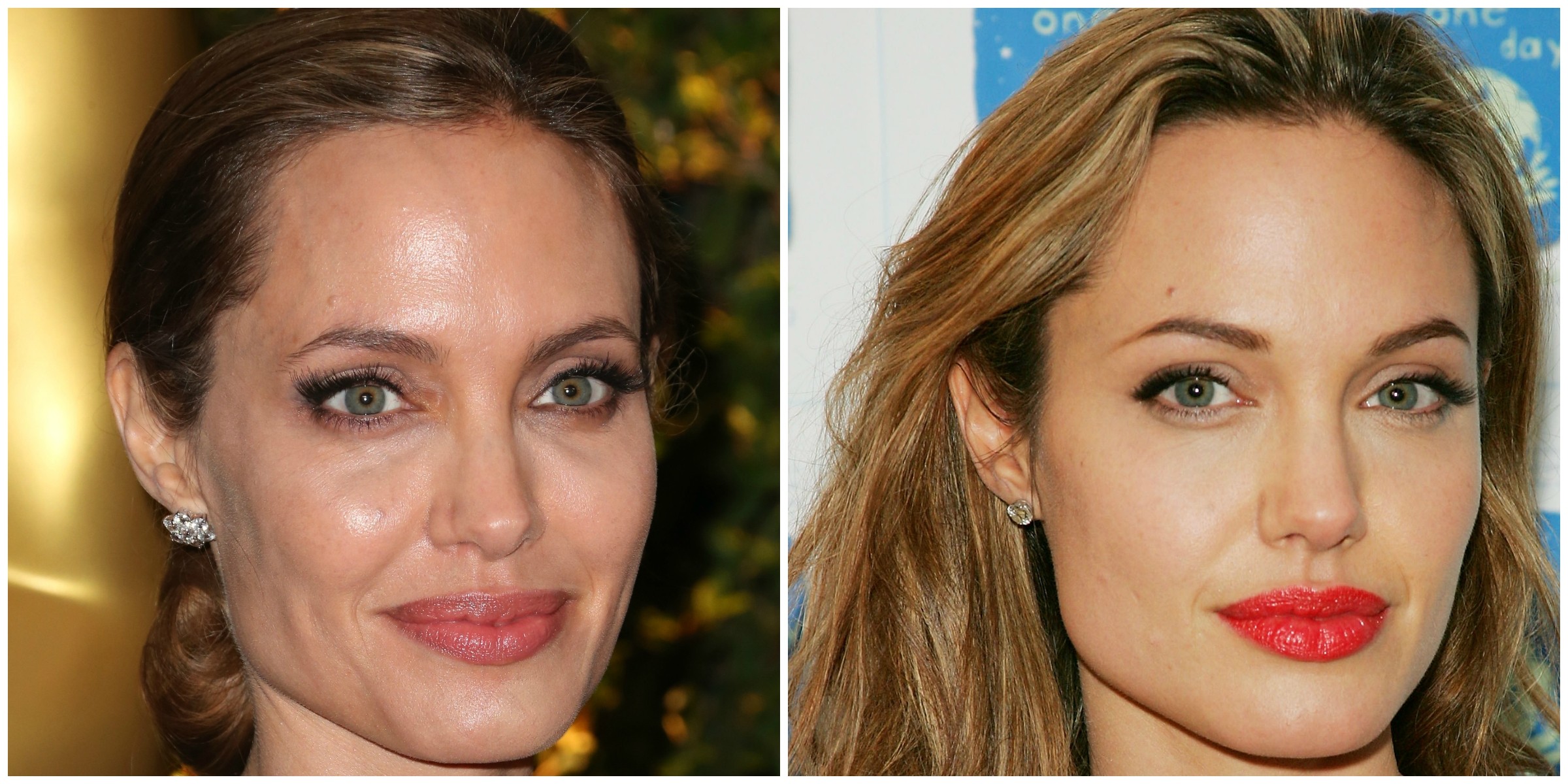 Angelina Jolie é outra que vem deixando o cabelo moreno. Porém, a cor natural deles também é o loiro acinzentado. (Foto: Getty Images)