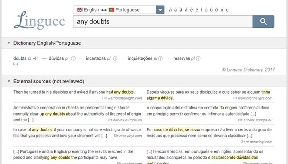 Dicionário Online De Inglês Veja Serviços Grátis Para Traduzir Palavras Idiomas Techtudo 4818