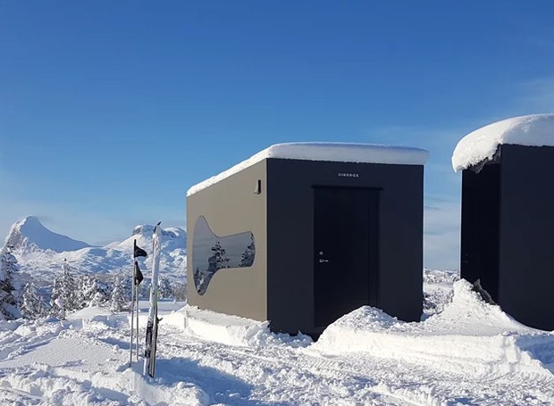 As cabines também servem de estadia para quem vai passar as férias esquiando na Noruega (Foto: Designboom/ Reprodução)