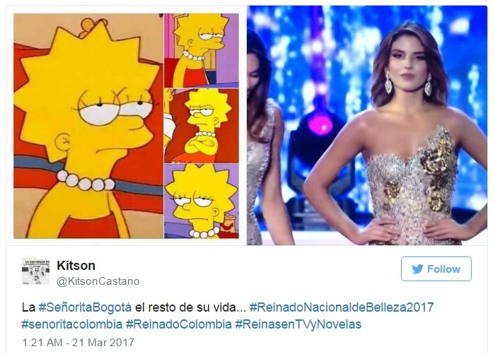 A expressão de Vanessa foi comparada a algumas clássicas de Lisa Simpson