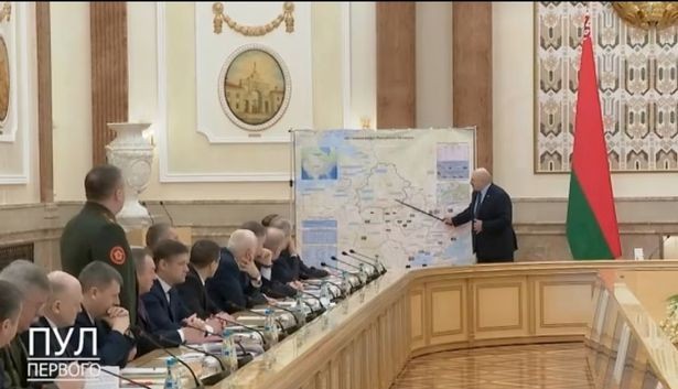 Apresentação do presidente da Bielorússia Alexander Lukashenko (Foto: reprodução twitter)