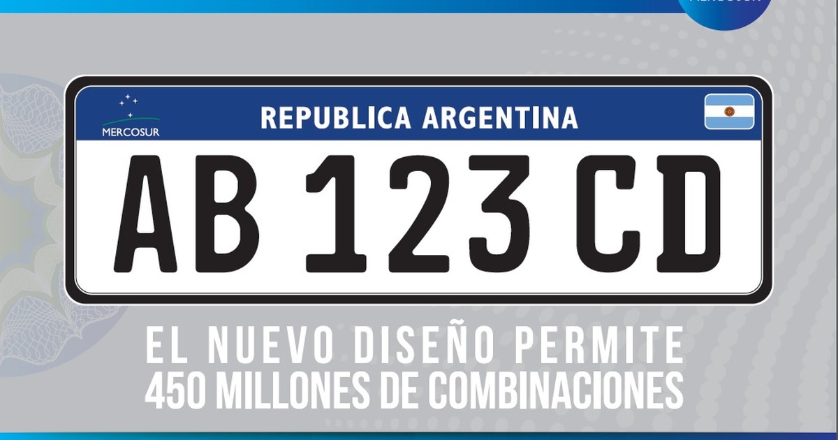 Placa Carro Argentina Réplica Em Alto Relevo