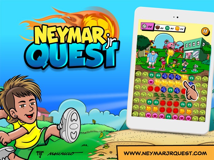 Neymar Jr. Quest trará jogabilidade tradicional de quebra-cabeças de combinar 3 peças iguais (Foto: Divulgação) (Foto: Neymar Jr. Quest trará jogabilidade tradicional de quebra-cabeças de combinar 3 peças iguais (Foto: Divulgação))