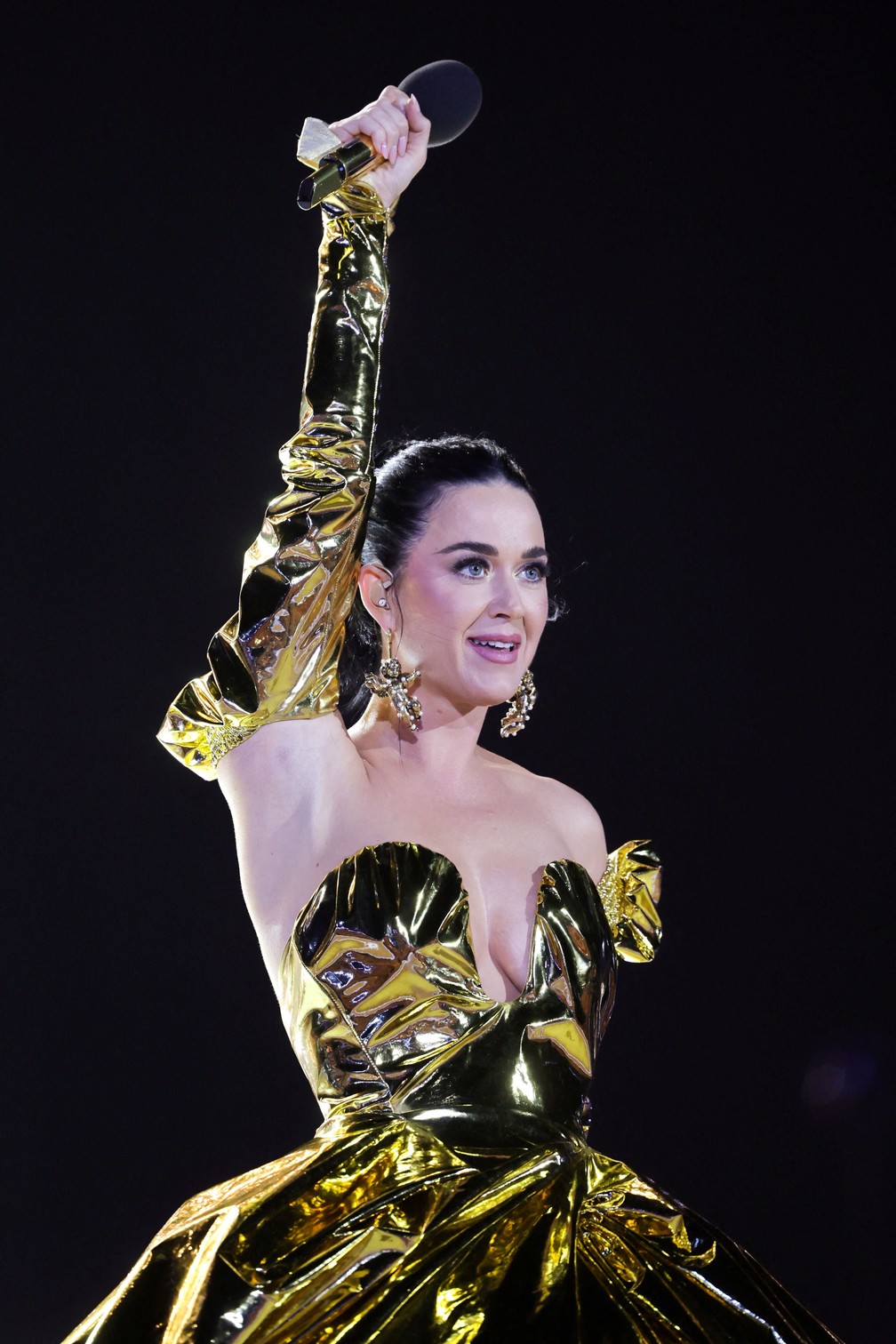 Katy Perry durante apresentação no show de coroação do Rei Charles III, em Londres, em 7 de maio de 2023 — Foto: Chris Jackson/Pool via Reuters