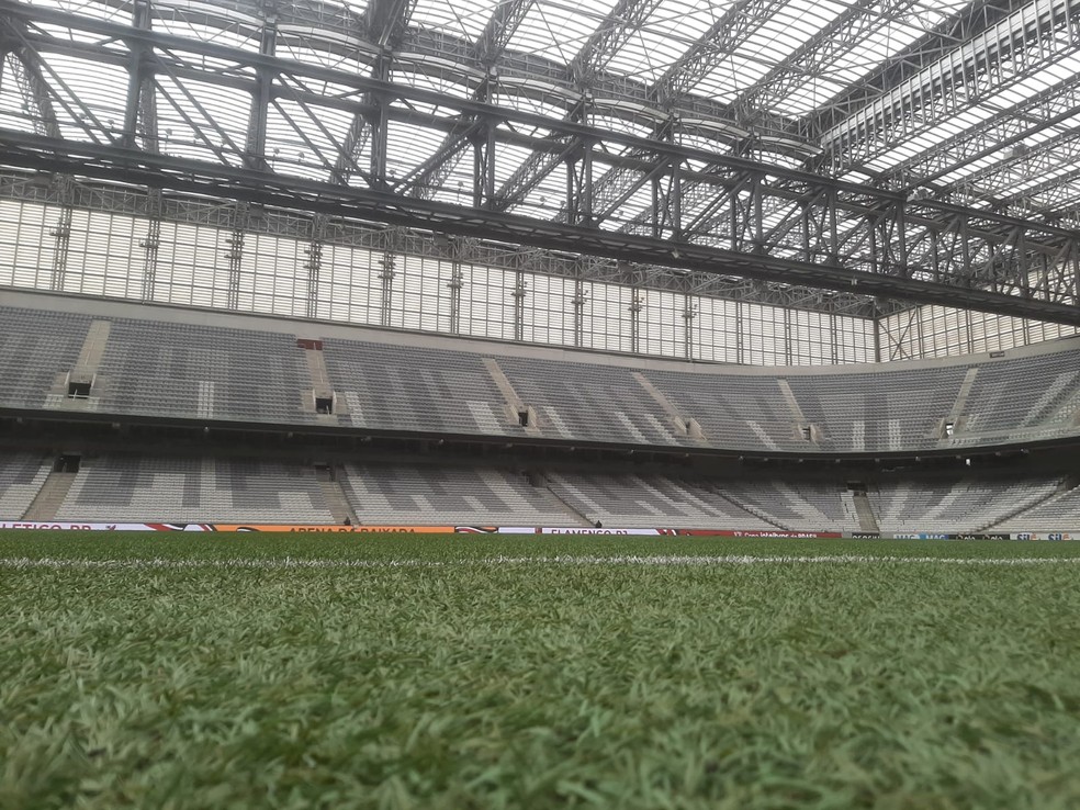 Arena da Baixada pronta para receber Athletico-PR x Flamengo pela semifinal da Copa do Brasil — Foto: Felipe Schmidt