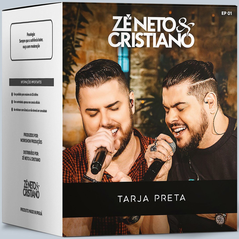 Capa de 'Tarja preta', de Zé Neto & Cristiano — Foto: Divulgação