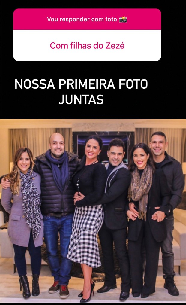 Camilla Camargo, Leonardo Lessa, Graciele Lacerda, Zezé di Camargo, Wanessa Camargo e Marcus Buaiz (Foto: Reprodução / Instagram)