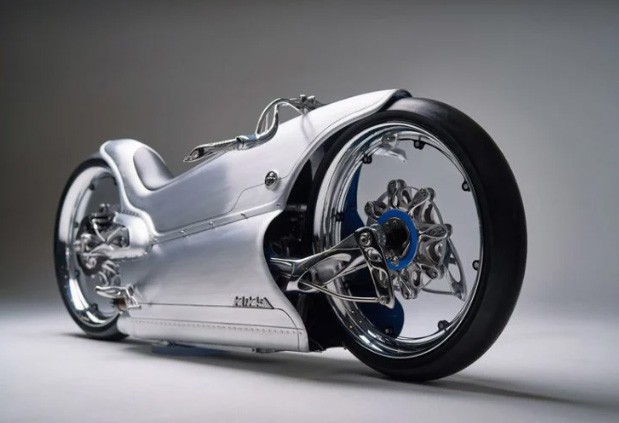 Moto elétrica futurista é feita com peças de titânio impressas em 3D (Foto: Divulgação)