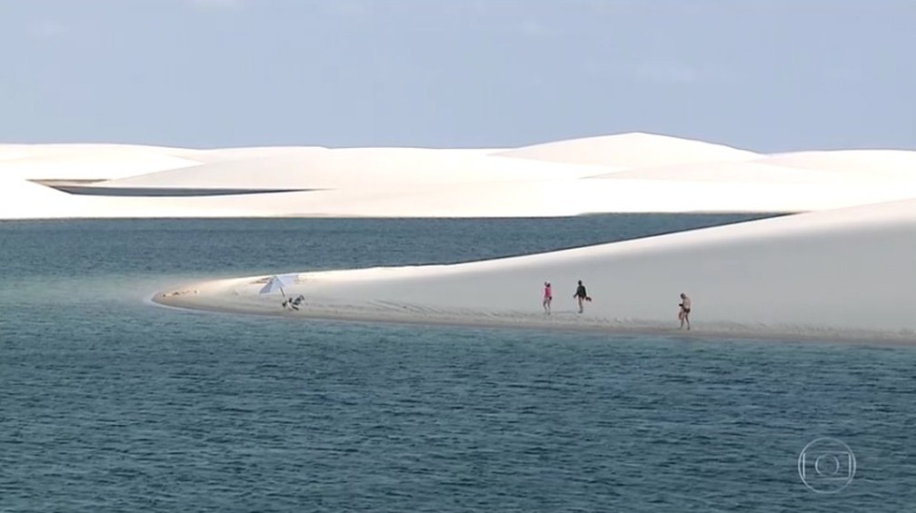 LenÃ§Ã³is Maranhenses fica situado no municÃ­pio de Santo Amaro â Foto: ReproduÃ§Ã£o/TV Globo