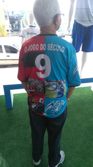 Camisa para jogo entre Confiança e Flamengo; Leandro Kivel; Guerreiro (Foto: Reprodução/Facebook)