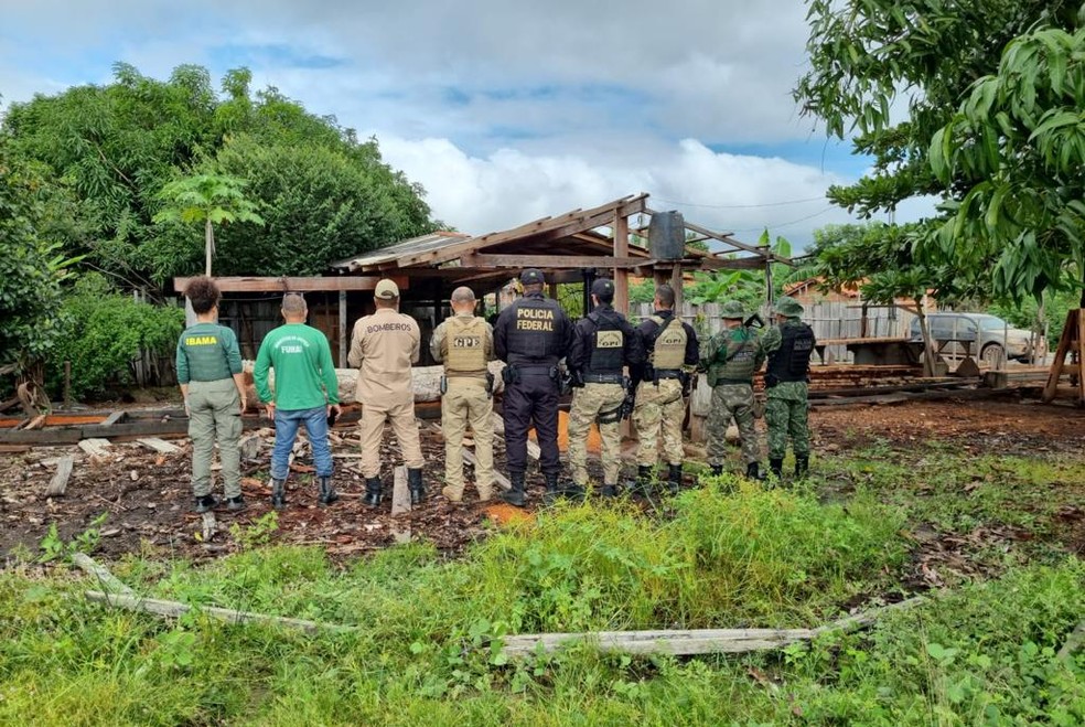 Opera&ccedil;&atilde;o foi realizada em parceria com o Instituto Nacional do Meio Ambiente (Ibama), Funda&ccedil;&atilde;o Nacional dos Povos Ind&iacute;genas (Funai), Pol&iacute;cia Civil, Pol&iacute;cia Militar, e Corpo de Bombeiros Militar do Maranh&atilde;o (CBMMA). &mdash; Foto: Divulga&ccedil;&atilde;o / Pol&iacute;cia Federal