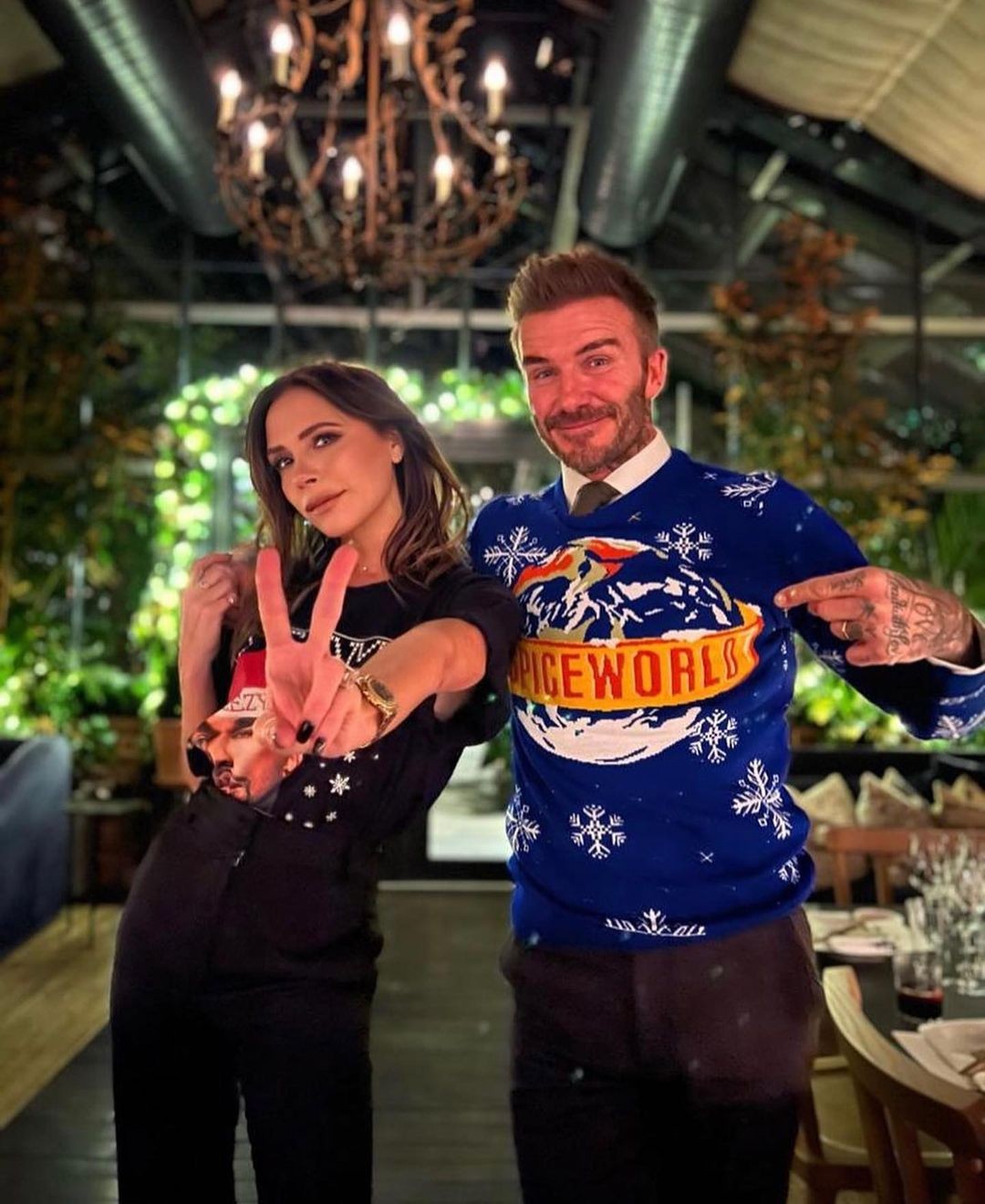 David Beckham brinca com a mulher no Instagram (Foto: Reprodução Instagram)