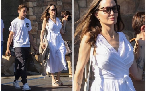 Angelina Jolie vai às compras com o filho em Los Angeles