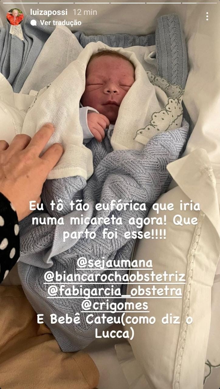 Nasce Matteo, segundo filho de Luiza Possi e Cris Gomes (Foto: Reprodução: Instagram)