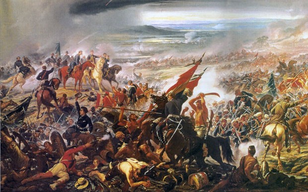 Detalhe do quadro Batalha do Avaí, óleo de Pedro Américo sobre um dos últimos episódios da guerra do Paraguai, ocorrido em 11 de dezembro de 1868 (Foto: Reprodução/Museu de Belas Artes)