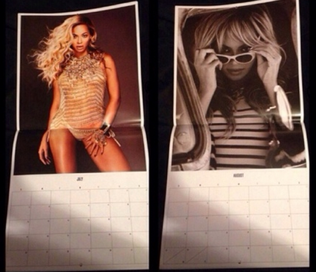 Calendário de Beyoncé (julho e agosto) (Foto: Reprodução)