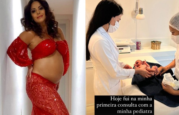 Viviane Araújo mostra filho em primeira visita ao pediatra (Foto: Reprodução/ instagram)