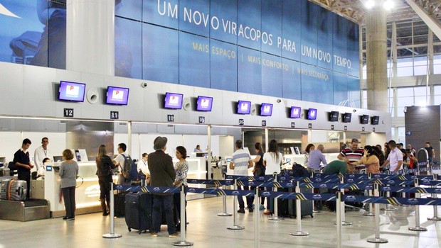 Saguão do aeroporto de Viracopos (Foto: Reprodução/Facebook)