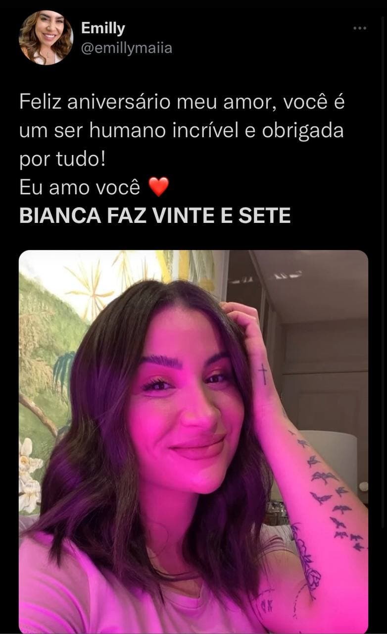 Fãs comemoram aniversário de Bianca nas redes (Foto: Reprodução / Instagram)