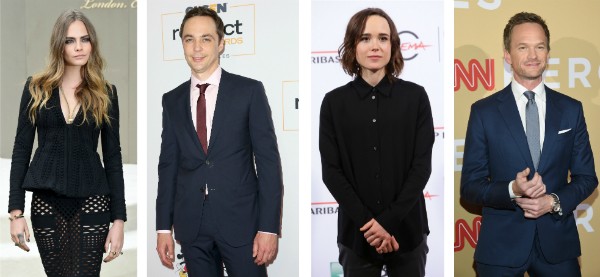 Cara Delevingne, Jim Parsons, Ellen Page e Neil Patrick Harris (Foto: Getty Images)