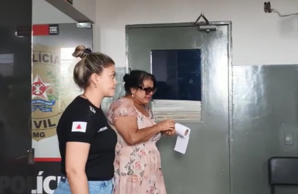 Luciene Teodoro de Andrade presa em Ituiutaba — Foto: Reprodução