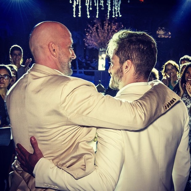 Paulo Gustavo e Thales Bretas no casamento, em 2015 (Foto: Reprodução/Instagram)