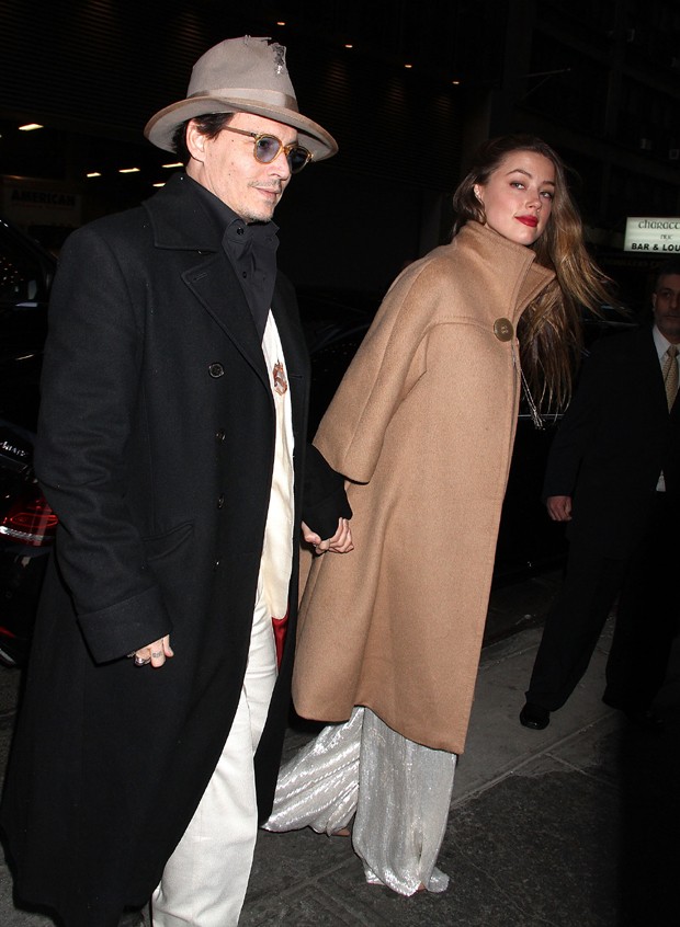 Johnny Depp e a noiva, Amber Heard (Foto: Getty Images)