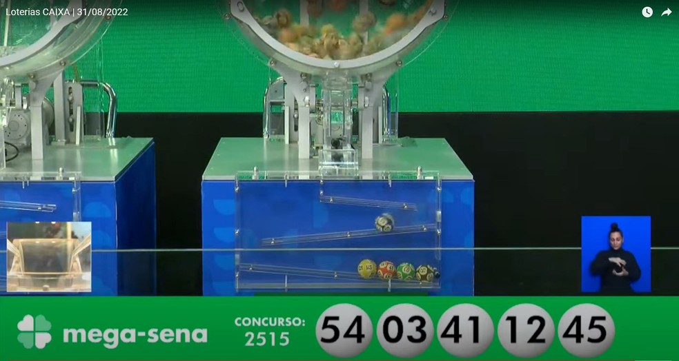 Resultado da Mega-Sena 2515' — Foto: Reprodução / Caixa