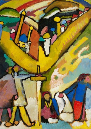 Quadro 'Estudo para improvisação nº 8', pintado pelo artista russo Wassily Kandinsky, que tem previsão de alcançar recorde de US$ 30 milhões em leilão em 2012 (Foto: Reuters)