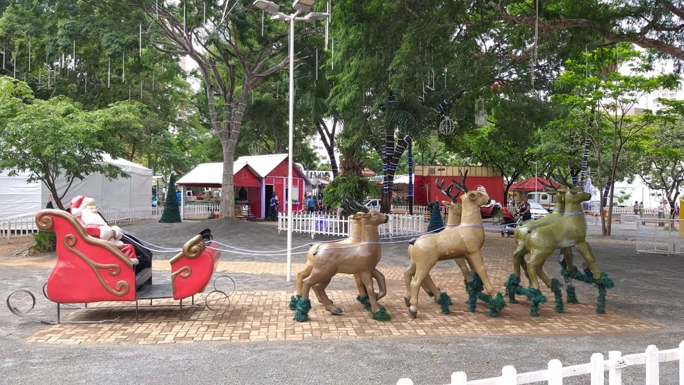 Decoração de Natal em Goiânia tem árvore gigante de garrafa pet, bolas 3D,  túnel de luzes e casa do Papai Noel | Goiás | G1