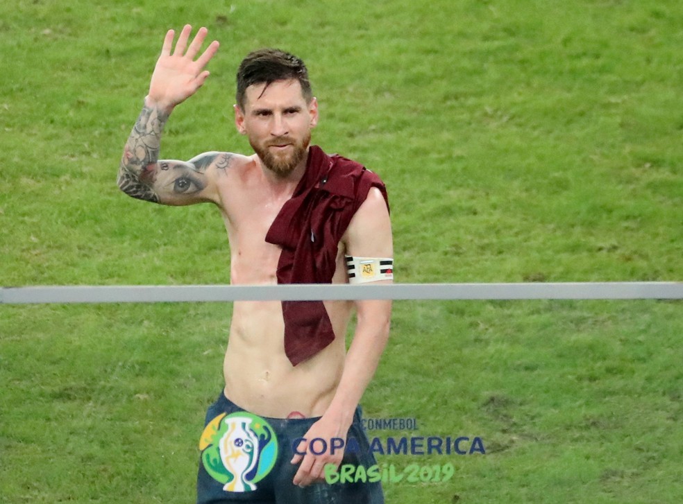 Em busca de primeiro título pela Argentina, Messi agora terá o Brasil pela frente — Foto: Reuters