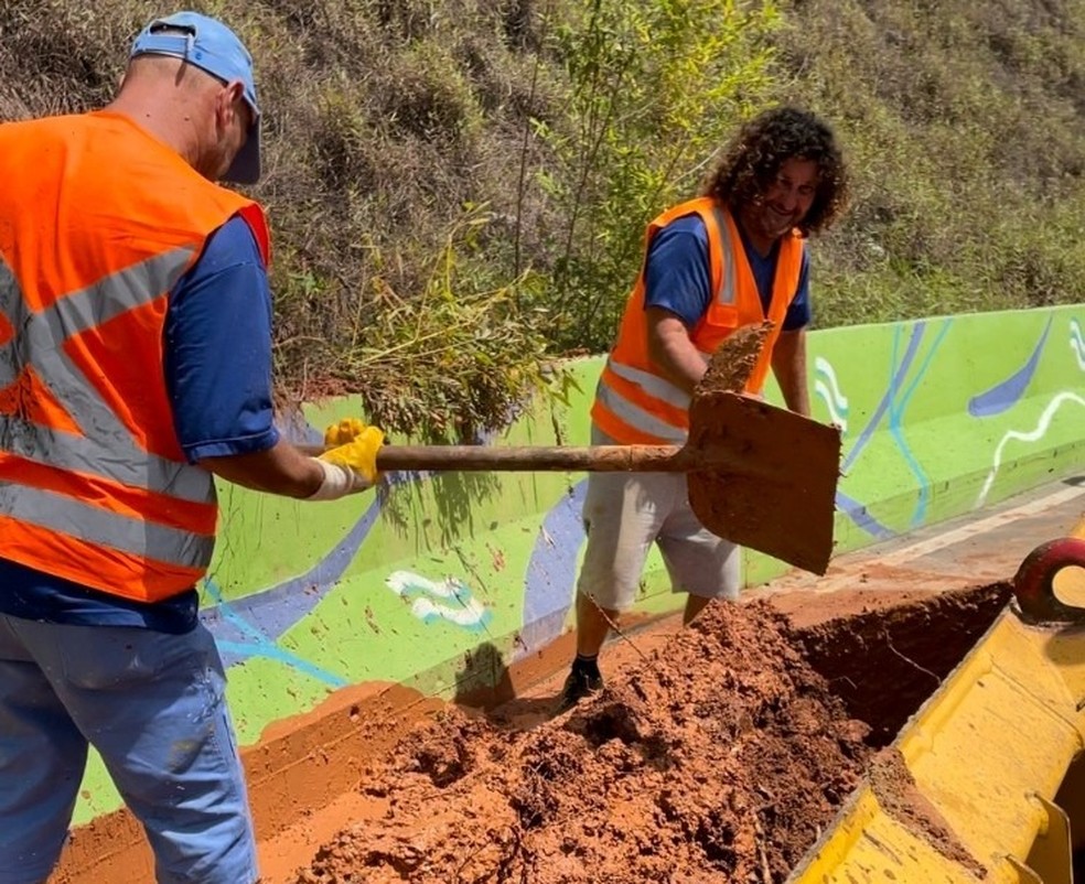 Praia alargada de Balneário Camboriú é limpa para o Réveillon após alagamentos por chuvas — Foto: Prefeitura de Balneário Camboriú/Divulgação