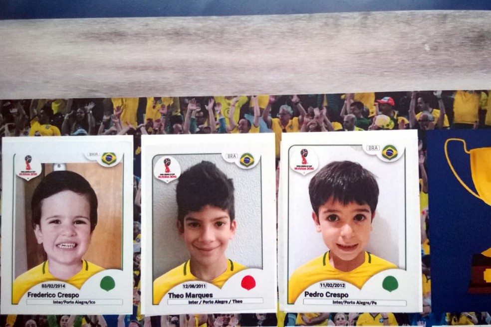 Mães criam álbum inspirado na Copa do Mundo e produzem figurinhas com  rostos de crianças | Rio Grande do Sul | G1