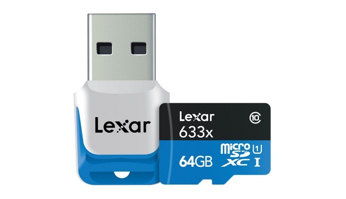Cartão microSDXC Lexar 633x UHS-I, de 64 GB, serve em várias GoPro (Foto: Divulgação/Lexar)