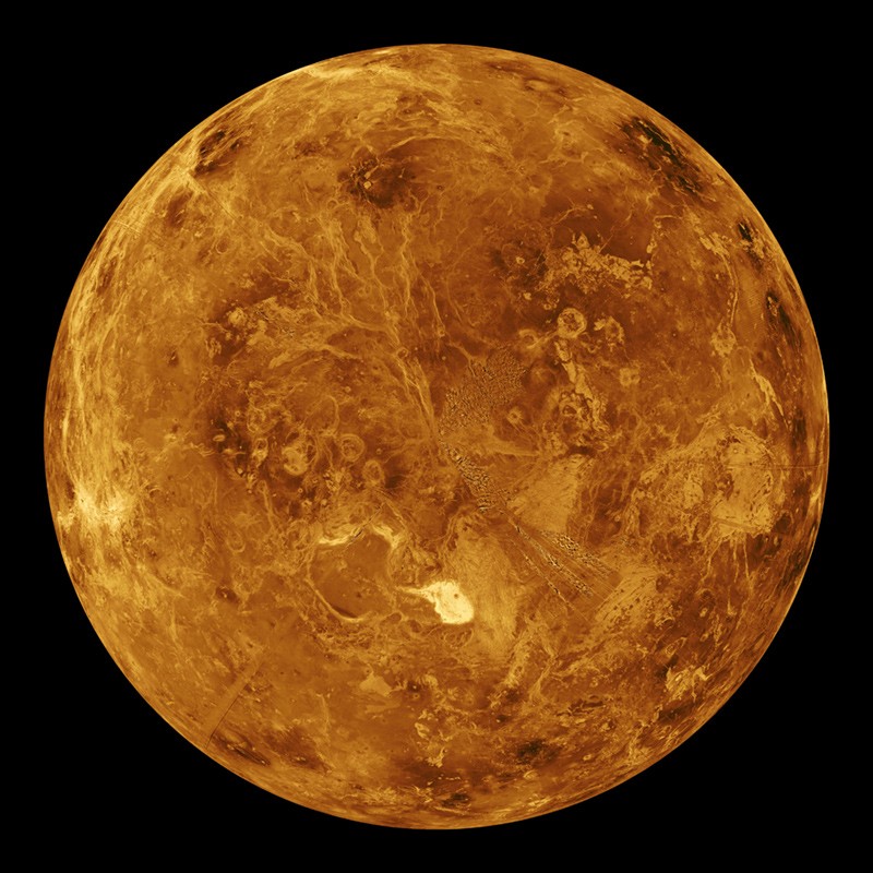 O hemisfério norte de Vênus (Foto: NASA/JPL)