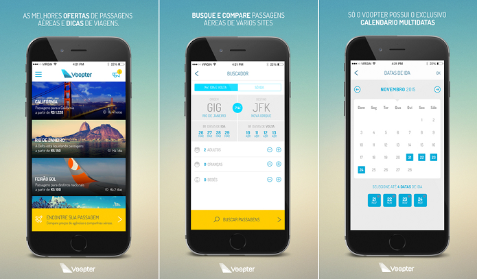 Voopter é um interessante app para os viajantes (Foto: Divulgação/Voopter)