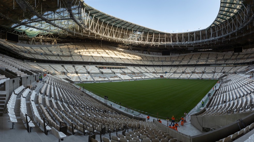Estádio Lusail é o palco da final da Copa do Mundo e de dois jogos do Brasil na fase de grupos — Foto: Divulgação/Comitê Organizador Catar 2022