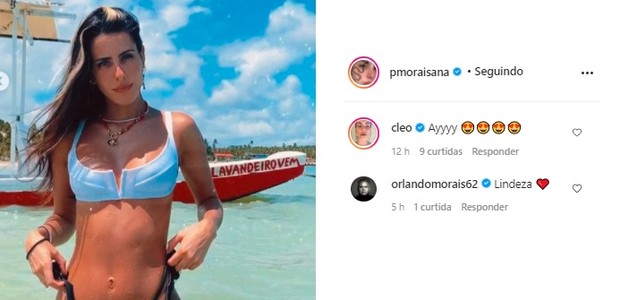 Cleo e Orlando Morais comentam post de Ana Pires de Morais (Foto: Reprodução/Instagram)
