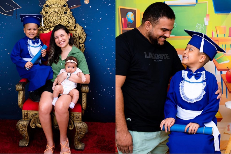 Bernardo tirou fotos do "ABC", espécie de graduação do ensino infantil, em Fortaleza. — Foto: Arquivo pessoal