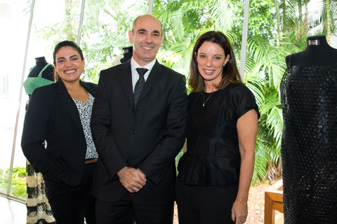Angela Leandro, Heber Garrido e Ana Cury    