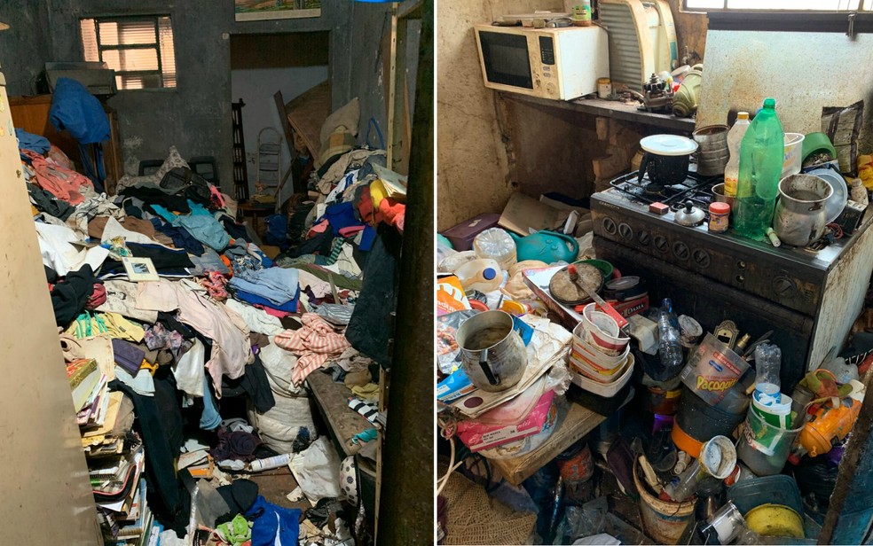 Elídia de Oliveira, de 72 anos, acumulava lixo dentro de casa em Ribeirão Preto — Foto: Kelly Cristina da Silva/Arquivo pessoal
